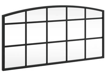 Lustro ścienne czarne 60x30 cm zakończone łukiem żelazo WM-358636