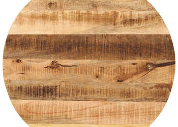 Blat stołu Ø 70x38 cm okrągły surowe lite drewno mango WM-370011
