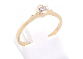 WYPRZEDAŻ !-25%Pierścionek r.14 Złoty pr.585 classic z jednym kamiZ-852 WYPRZEDAŻ !-25%Pierścionek r.14 Złoty pr.585 classic z jednym kamiZ-852
