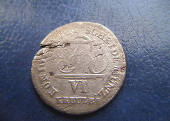 Stare monety 6 krajcarów 1810 Królestwo Wintenbergii srebro Stare monety 6 krajcarów 1810 Królestwo Wintenbergii srebro