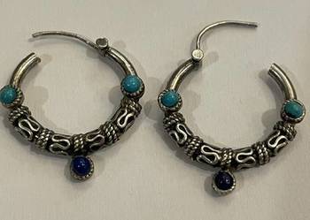 Srebrne Kolczyki z Turkusem