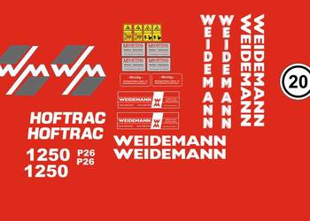 Naklejki Weidemann 1250 i inne modele super mocne lkaminowane