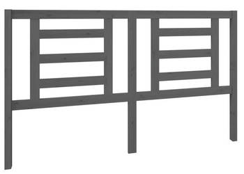 Wezgłowie łóżka szare 166x4x100 cm lite drewno sosnowe WM-818832