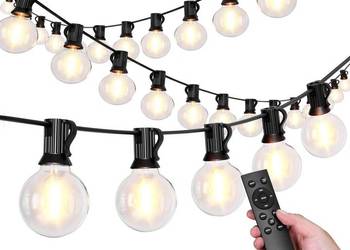 Girlanda ogrodowa świetlna łańcuch 25x LED 15m 9 trybów lampki ogrodowe 9W