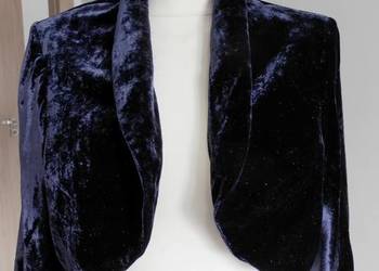 Marynarka Deni Cler Bolerko Narzutka Jedwabna Welurowa Wieczorowa Balowa