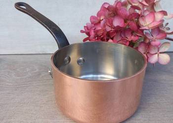 Profesjonalny miedziany rondel poj. 0,7 l. - grube dno 3mm sygnowany