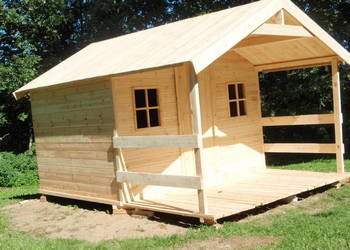 Domek drewniany z tarasem 4m x 3m Wyprzedaż altanka