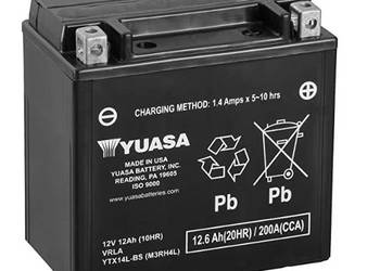 Akumulator motocyklowy YUASA YTX14-BS AGM 12,6Ah 200A