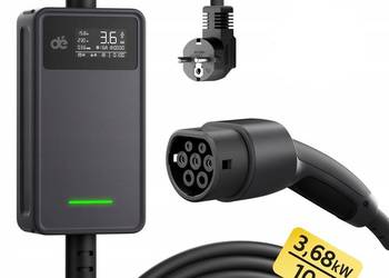 Kabel prosty dé Typ 2 długość 10 m liczba faz 1 3,6 kW Używane !!!