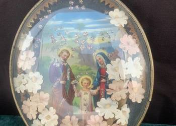 Piękny szklany obrazek święty