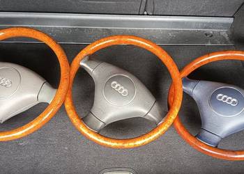 Kierownica drewno Vavona Airbag skóra Audi A3 8L 8P A4 B6 A6 C5 A8 D2