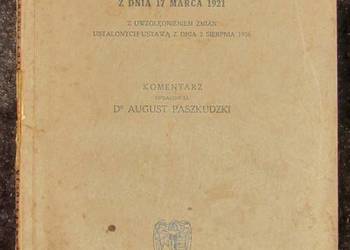 KONSTYTUCJA MARCOWA Z 1921, wydanie z 1927 roku.