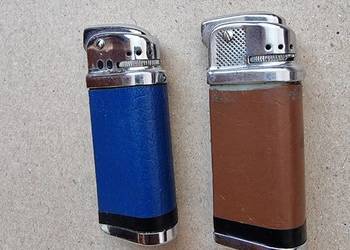 Zapalniczki PRL 2 szt + 1 GRATIS Ronson - Niebieska Brązowa Kamień Benzyna