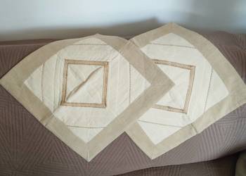 Poszewka, poszewki ozdobne na poduszkę lniane 40x40 2 szt