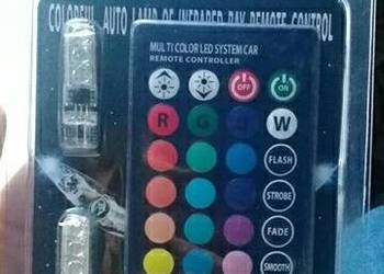 NOWY RGB LED pilot stroboskop W5W żarówka żarówki