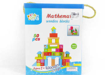 klocki drewniane 50el.