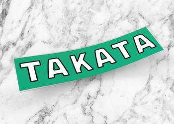 Naklejka TAKATA 15 x 3,5 cm pasy jdm japan drift