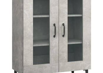 Szafka szarość betonu 695x34x90 cm materiał drewnopochodny WM-812127