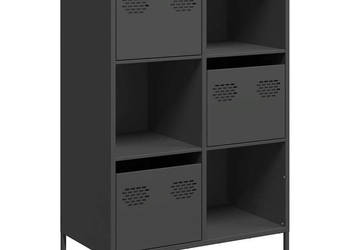 Szafka czarna 68x39x1035 cm stal WM-851406