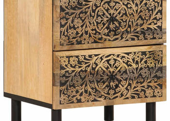 Szafka nocna 40x33x46 cm lite drewno mango WM-358210