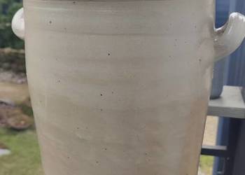 Garnek ceramiczny do kiszenia z pokrywką i kamieniami 6l szary