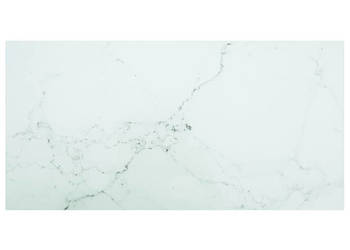 Blat stołu biały 100x50 cm 6 mm szkło ze wzorem marmuru WM-322258