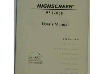 LG L1717S Highscreen MS1795P - Instrukcje Gwarancje