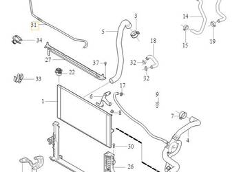 VOLVO C30 S40 V50 przewod zbiornika wyrownawczego OE 1303430