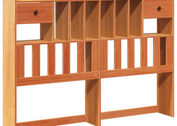 Wezgłowie do łóżka z półkami woskowy brąz 160 cm sosnowe WM-855507