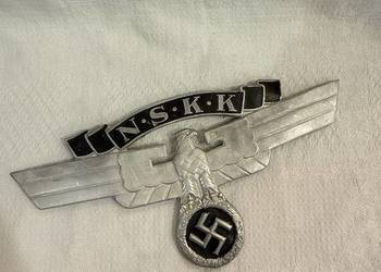 Stary metalowy emblemat / orzeł NSKK