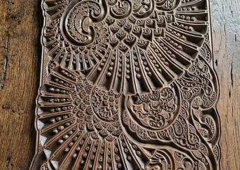 Obraz Drewniany 3D Mandala Abstrakcja Duża Płaskorzeźba 65 cm