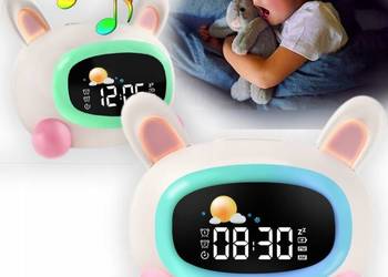 Inteligentny zegar budzik lampka lampa nocna LED dla dzieci dziecka Królik