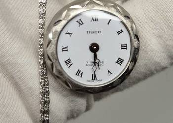 Limited Edition zegarek mechaniczny naszyjnik/wisiorek *Tiger* SWISS