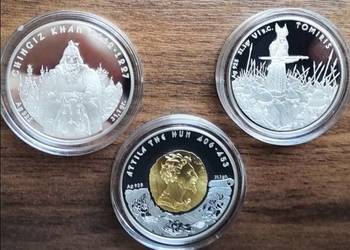 CZYNGIS CHAN, ATTILA, TOMIRIS – Wielcy Dowódcy – Kazachstan, 100 Tenge, 1oz