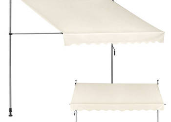 Markiza przeciwsłoneczna balkonowa 300x120 cm regulacja wysokości wodoodpo…