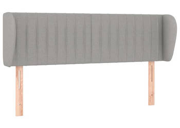 Zagłówek uszak jasnoszary 147x23x78/88 cm tkanina WM-3117380