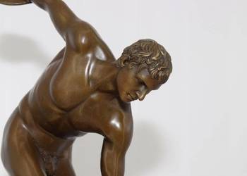 Dyskobol - Starożytne Igrzyska Olimpij - Akt Męski - Figura z Brązu Ozdoba