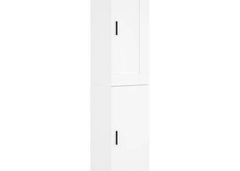 Wysoka szafka biała 345x34x180 cm materiał drewnopochodny WM-3200145