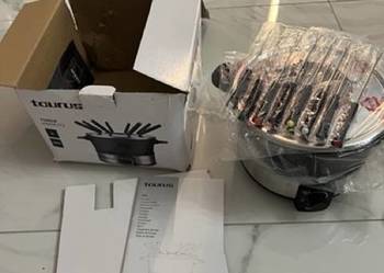 Taurus Fondue dla 8 osób, 1000 W, Stal nierdzewna, Pojemność 2L, Bez PFOA,
