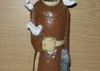 Rzezba ludowa  "Św. Franciszek z wilkiem"