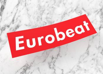 Naklejka EUROBEAT 10 x 3 cm supreme drift sup