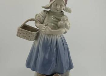 Antyczna Porcelanowa Figurka Dziewczynka z Koszykiem GRÄFENTHAL 6657 Niemcy