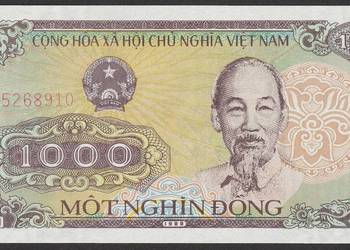 Wietnam 1000 dong  1988 - stan bankowy UNC