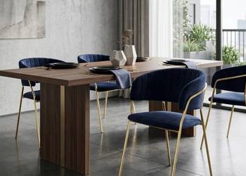 Granatowe Krzesło Tapicerowane Ada, Wysyłka 24H, Dostawa 0zł!