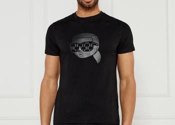 T-shirt męski Karl Lagerfeld - czarny L, nowy model