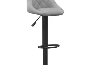 Stołki barowe 2 szt. jasnoszare obite aksamitem WM-335349