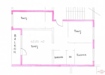 Mieszkanie Łódź 62.05m2 3 pokoje