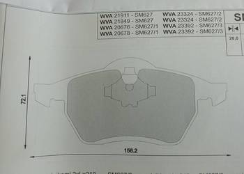SM627 Klocki hamulcowe kpl. przód  AUDI 100 C4, A3, A4 B5, A6 C4, TT; SEAT