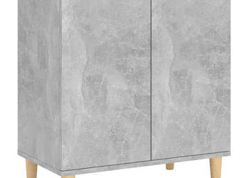 Szafka z nóżkami z drewna szarość betonu 60x35x70 cm WM-806071
