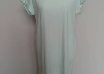 VILA – Miętowa długa sukienka oversize M • organiczna bawełna • lekka i wyg